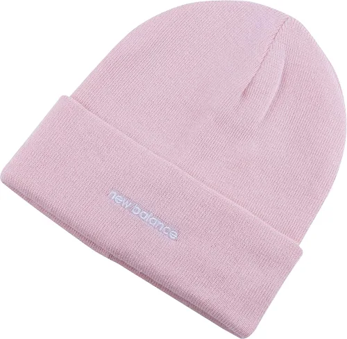 New Balance Gorro tejido de punto con logotipo NB para hombre y mujer, estilo de vida de otoño e invierno, talla única