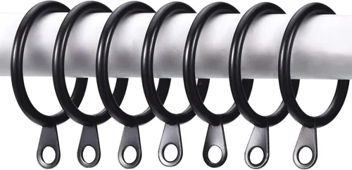 Miniatura 4 de Shappy Paquete de 40 anillos de metal para cortinero con ojales de diámetro interno de 0.98 pulgadas, se adapta a cortineros de hasta 0.7 pulgadas