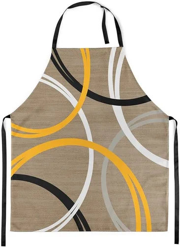 Miniatura 41 de Castle Fairy Delantal de cocina geométrico en espiral, moderno delantal impermeable con rayas simples para adultos (sin bolsillo), 31 x 26 pulgadas