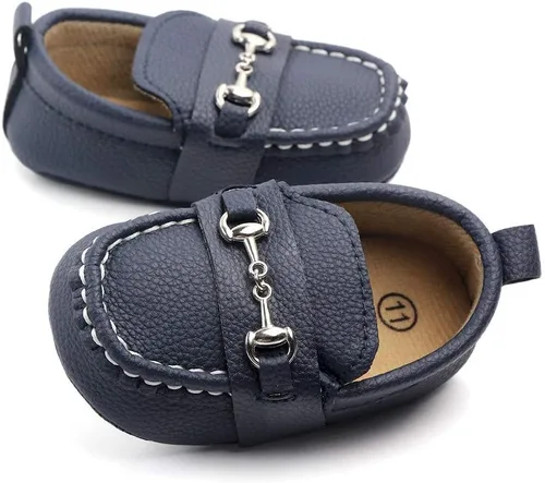 Miniatura 4 de QIETION Zapatos Oxford de piel sintética con suela suave, antideslizantes, para niños y niñas, para caminar