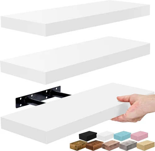 Miniatura 30 de Sorbus Estantes flotantes para pared, estante flotante de 16 pulgadas para cocina, dormitorio, sala de estar, baño, hogar y decoración de pared
