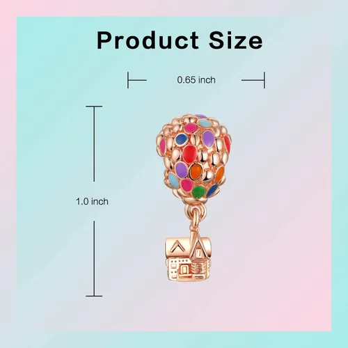 Miniatura 6 de LUXILLA - Abalorio de plata de ley 925 con diseño de corazón y corazón para la familia, ideal para pulseras, collares, Día de San Valentín, Día