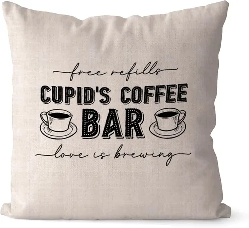 Miniatura 9 de Better Together - Fundas de almohada de 16 x 16 pulgadas, de lino y algodón, con citas románticas, funda de almohada, regalo del día de San Valentín