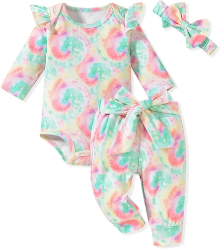 Miniatura 151 de Aalizzwell Conjunto de mameluco acanalado para bebé recién nacido prematuro para otoño e invierno