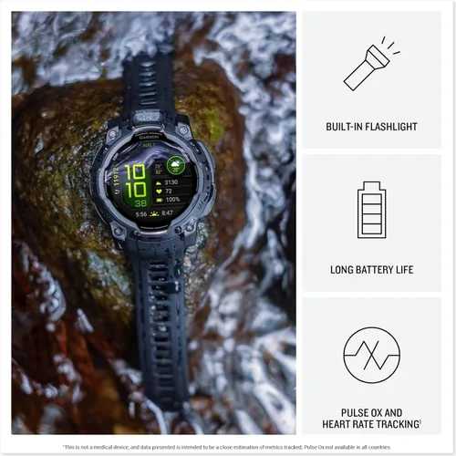Miniatura 4 de PlayBetter Garmin Instinct 3 Alpine Rush AMOLED (citrino, 1.772 in) caja de regalo de reloj inteligente GPS para exteriores, linterna integrada