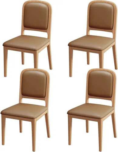 Miniatura 10 de Solid Wood Dining Room Chairs Minimalist,Kitchen Chairs with Soft Padded Back,Living Room Chair for Office Reading,Wood Frame,Armless Vanity