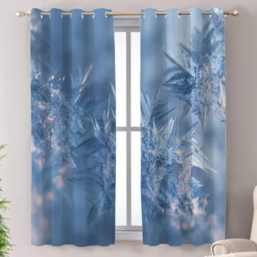 Miniatura 108 de Shrahala Abstract Pattern Geometric Blackout Window Curtains, Concentric Squares Thermal Insulated Curtains Grommet Long Drapes for Bedroom,Living