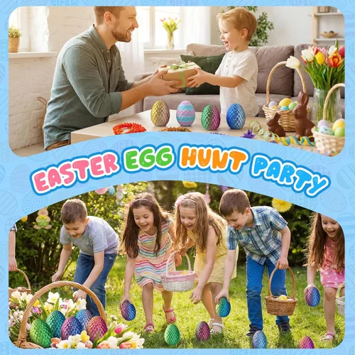 Miniatura 3 de Rapean Huevos de dragón impresos en 3D, huevo de dragón de cristal misterioso para rellenos de cestas de Pascua y esenciales, juguetes y decoración