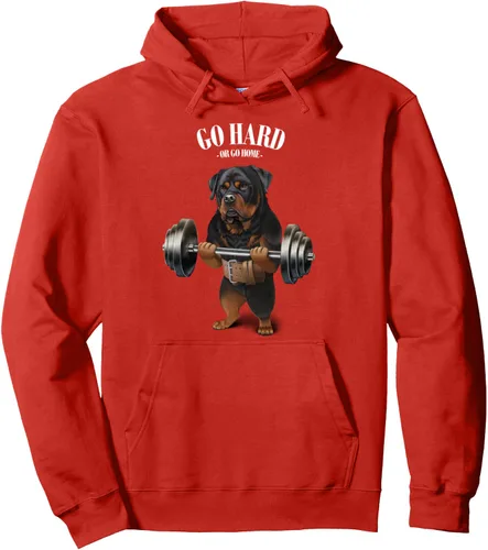 Miniatura 15 de Rottweiler - Sudadera con capucha para levantamiento de pesas y gimnasio, Negro, S