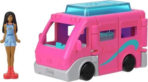 Miniatura 4 de Barbie Mini Conjuntos de Juego de BarbieLand con Vehículo de Juguete y Muñeca de 1.5 pulgadas, DreamCamper con Puertas Funcionales y Piscina que