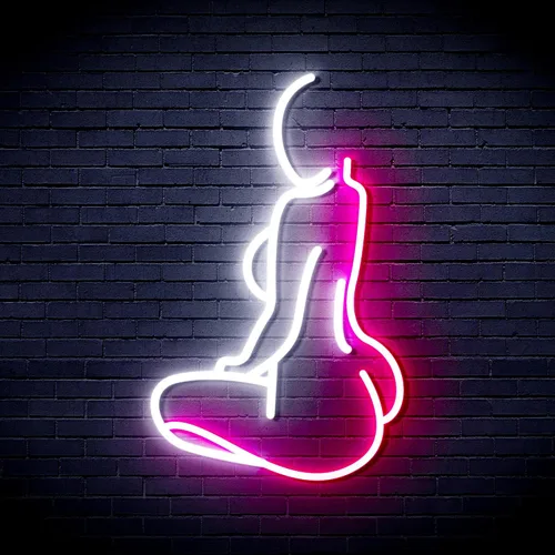 Miniatura 27 de ADVPRO Señora Back Shape Flex Silicone LED Neon Sign - Azul - st16s32-fnu0267-b