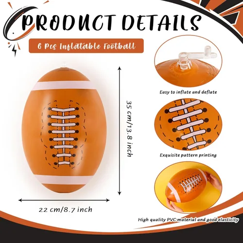 Miniatura 2 de 6 pelotas de fútbol inflables gigantes, pelotas de fútbol inflables de 16 pulgadas, pelotas de playa de verano, accesorios de juegos deportivos