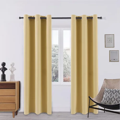 Miniatura 80 de Pickluc Cortinas Opacas Azul Marino para Sala de Estar, Cortinas Bloqueadoras de Luz con Ojales, Aislamiento Térmico, Reducción de Ruido, 52 Azul