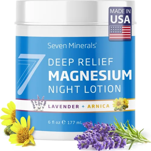 Miniatura 9 de Seven Minerals Loción de magnesio para dormir, alivio calmante y relajación - Magnesio altamente concentrado para un mejor sueño, pies y cuidado
