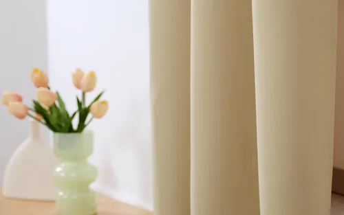 Miniatura 4 de INLINAS Cortinas opacas para dormitorio, aislamiento térmico, reducción de ruido, juego de 2 paneles de ahorro de energía, beige, 42 pulgadas