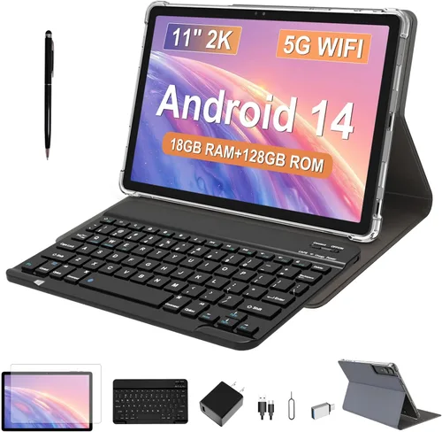 Miniatura 2 de 2026 La última tableta Android de 11 pulgadas, 18 GB de RAM, 128 GB de ROM, expansión de 1 TB, pantalla 2K, T616 Octa-Core, WiFi 5G, cámara de 13