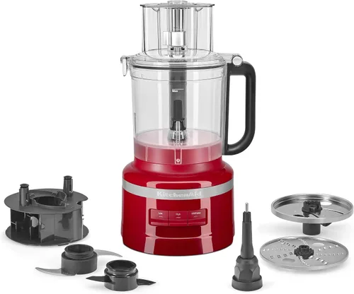 Miniatura 2 de KitchenAid Procesador de alimentos de 13 tazas, color rojo imperio y batidora de mano con cable de velocidad variable - KHBV53