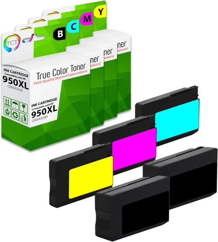 TCT 950XL 951XL - Cartucho de tinta 951XL, repuesto compatible para HP 950XL 951XL, funciona con impresoras MFP HP OfficeJet Pro 251DW 276DW (negro,