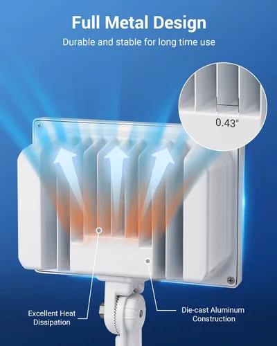 Miniatura 4 de DEWENWILS Luz de inundación LED de 65 W para exteriores, 6670 LM súper brillante (equivalente a 500 W), luz de seguridad LED impermeable IP65, Blanco