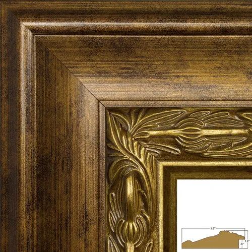 Miniatura 2 de Craig Frames Gotham - Marco de fotos dorado y bronce adornado de 11 x 14 pulgadas para mostrar una foto de 8 x 10 pulgadas 9146 Oro y Bronce