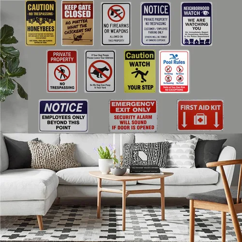 Miniatura 6 de AEIOUO - Cartel de metal para exteriores de metal para exteriores con mensaje "Clean If Your Dog Poops Please Leave Your Address So My Dog Can Poop