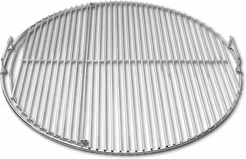 Rejilla de cocción de parrilla de carbón SnS Grills EasySpin, de acero inoxidable 304, apertura grande con bisagras, perfecta para cocción de 2