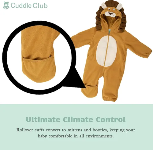 Miniatura 2 de Enterizo de vellón Bunting para bebé rómper con capucha para niño de una sola pieza ropa de exterior chaqueta