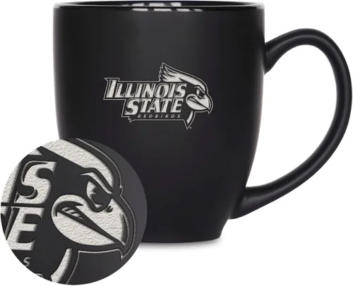 Miniatura 298 de Rico Industries - Taza de cerámica mate negra con grabado láser estándar de 15oz para NCAA (escuelas T & U) - Para bebidas calientes o frías