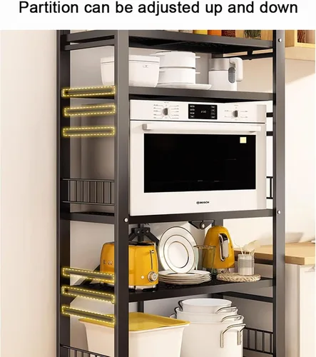 Miniatura 5 de Estante de almacenamiento plegable para estantes, estantes plegables de metal de 4 niveles con ruedas, estantes y estantes de almacenamiento