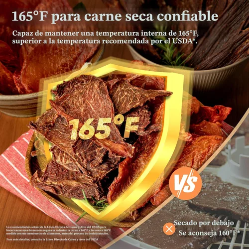 Miniatura 4 de COSORI Deshidratador de alimentos, más grande que 7 bandejas con gran espacio de secado de 6.5 pulgadas, potencia de 600 W ahorra más tiempo que 480