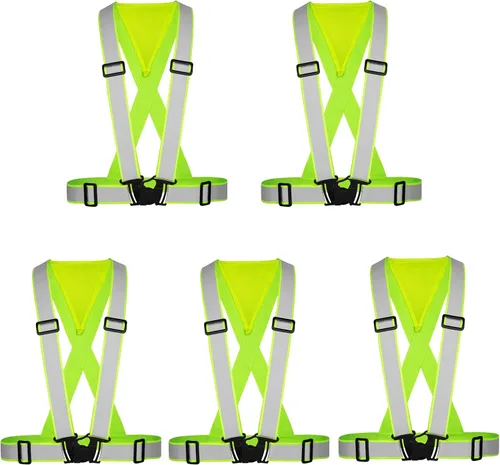 Miniatura 11 de Chaleco reflectante, chaleco de seguridad personalizado, correas de alta visibilidad, cinturón para hombres y mujeres, ajustable y ligero