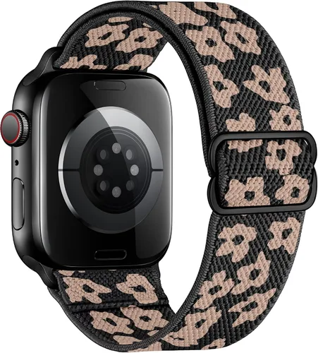 Miniatura 50 de Correas elásticas de nailon compatibles con Apple Watch de 1.496 pulgadas, 1.575 pulgadas, 1.614 pulgadas, 1.654 pulgadas, 1.732 pulgadas, 1.732