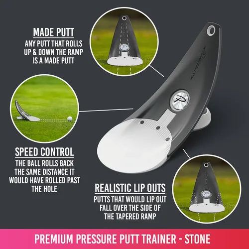 Miniatura 5 de PuttOUT Entrenador de putt de presión prémium: perfecciona tu putting de golf Piedra