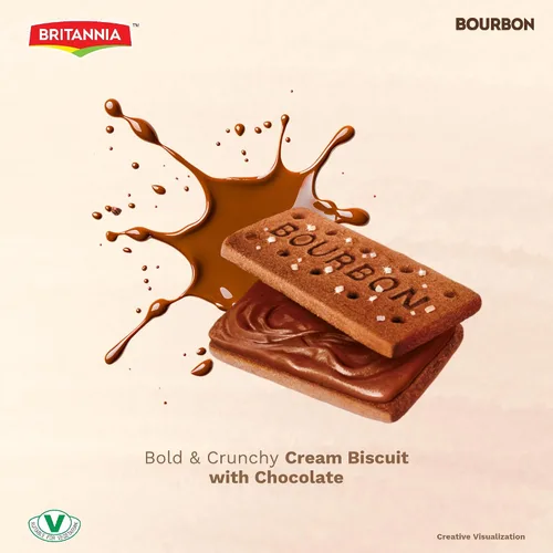 Miniatura 5 de Galletas de crema Britannia el Original Bourbon sabor chocolate 13,7 onzas.