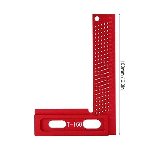 Miniatura 5 de Regla de marcado, regla de carpintería de aleación de aluminio, resistente al desgaste, herramienta de medición de ángulo recto resistente al óxido