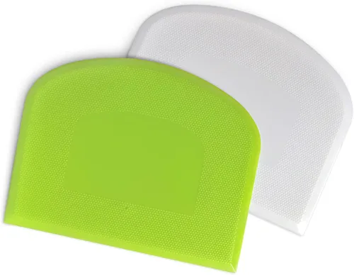 Miniatura 10 de ALLTOP Espátula de cuenco y rascador de banco, herramienta de plástico flexible multiusos para repostería, raspadores de alimentos para masa de pan