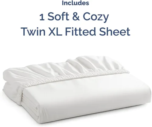 Miniatura 4 de Sábana bajera ajustable Twin XL – Solo sábana bajera ajustable individual – Ropa de cama de lujo de hotel ultrasuave con bolsillos de 8 a 16