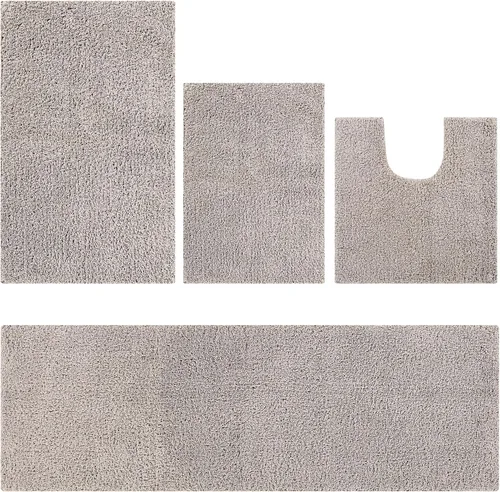 Miniatura 46 de Better Trends Micro Collection - Tapetes de baño, alfombra suave, alfombra de felpa absorbente, alfombra de baño 100% poliéster para suelo de baño