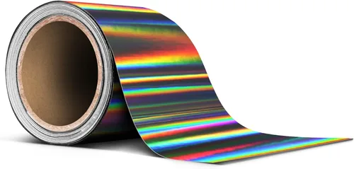 Miniatura 2 de VViViD Rollo de cinta adhesiva de vinilo holográfico negro Lazer cromado (1 pulgada x 20 pies)