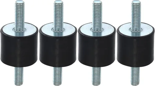 Miniatura 9 de X AUTOHAUX 4 piezas M8 - Amortiguador aislante de goma antivibración para automóvil, 0.984 x 0.787 in, montaje de bobina de goma, soportes