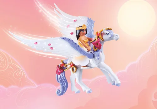 Miniatura 6 de Playmobil Pegaso con arco iris en las nubes