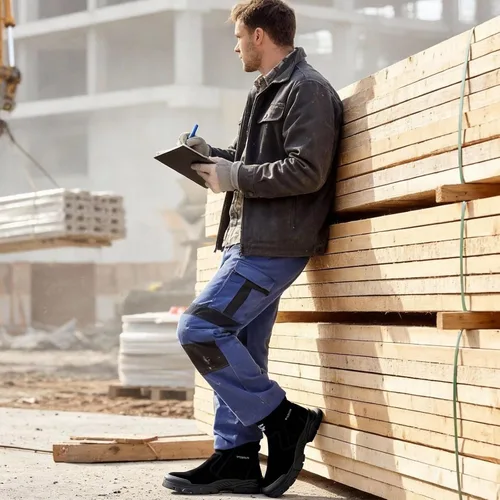 Miniatura 2 de Botas de trabajo para hombre, botas de soldadura sin cordones para hombres, botas de punta de acero indestructibles, zapatos de punta de acero