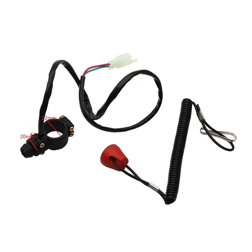 Miniatura 4 de Botón de interruptor Stop Kill de 43 cc, 47 cc, 49 cc, Mini Pit Pocket Rocket Quad Dirt Bike ATV (negro)