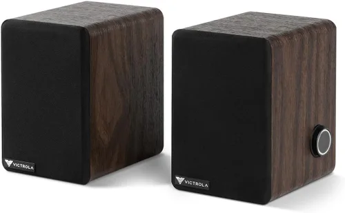 Victrola Monitores M1: altavoces de monitor de estantería alimentados, transmisión inalámbrica Bluetooth, sonido estéreo premium, se empareja con
