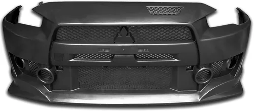 Miniatura 7 de Conversión de parachoques delantero compatible con MITSUBISHI LANCER 2008-2015, kit de carrocería de conversión de cubierta de parachoques negro PP
