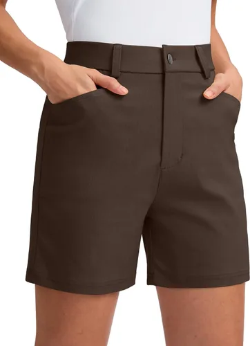 Miniatura 9 de G Gradual Pantalones cortos de golf de 5 pulgadas para mujer, elásticos, ligeros, para senderismo, con bolsillos, pantalones cortos casuales