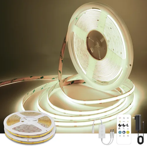 Miniatura 11 de Pandery Tira de LED COB, Tira de Luces LED 1M/3.28ft, Tiras LED Regulables por Toque, CRI90+, Luz COB LED Blanca Cálida 2700K, 960LEDs, Tira