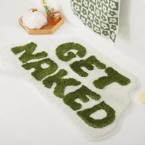 Miniatura 9 de Alfombra de baño con forma de hojas verdes, alfombra de baño con forma de hojas tropicales para bonita decoración de baño, alfombra de planta