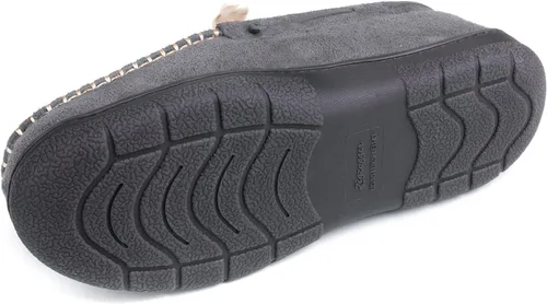 Miniatura 4 de Zigzagger - Pantuflas estilo mocasín de microgamuza y espuma viscoelástica, para hombre