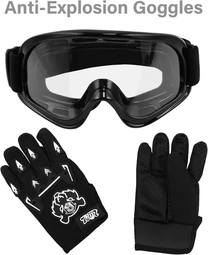 Miniatura 104 de TCMT Casco de motocross para jóvenes, certificado por DOT, casco de motocross ATV de cara completa para niños con gafas, guantes y bolsa para casco